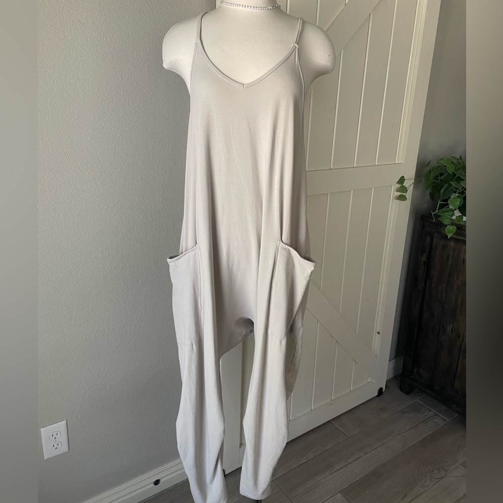 Free People Taupe Hot Shot Onesie